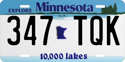 MN license plate 347TQK