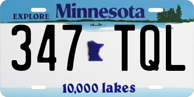MN license plate 347TQL