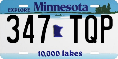 MN license plate 347TQP