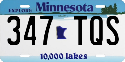 MN license plate 347TQS