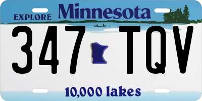MN license plate 347TQV