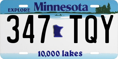 MN license plate 347TQY