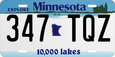 MN license plate 347TQZ