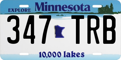 MN license plate 347TRB
