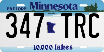 MN license plate 347TRC