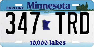 MN license plate 347TRD