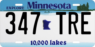 MN license plate 347TRE
