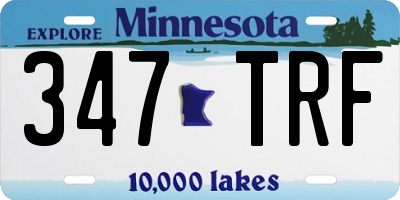 MN license plate 347TRF