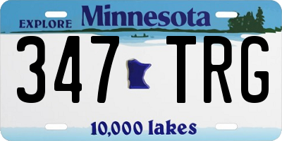 MN license plate 347TRG