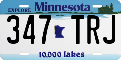 MN license plate 347TRJ