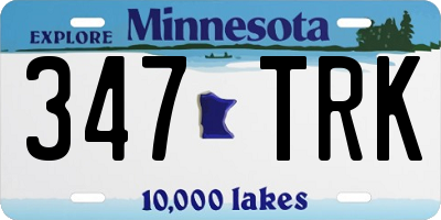 MN license plate 347TRK
