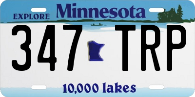 MN license plate 347TRP