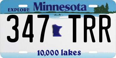 MN license plate 347TRR