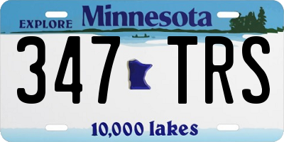 MN license plate 347TRS