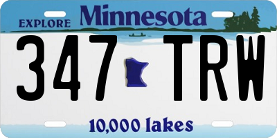 MN license plate 347TRW