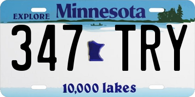 MN license plate 347TRY