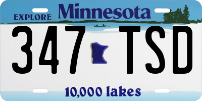 MN license plate 347TSD