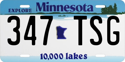 MN license plate 347TSG