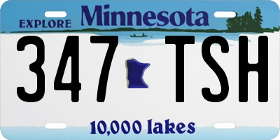 MN license plate 347TSH