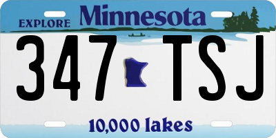 MN license plate 347TSJ