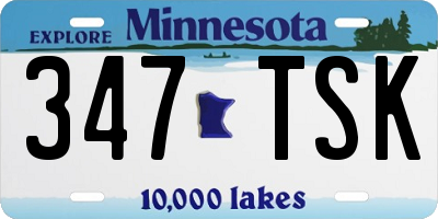 MN license plate 347TSK