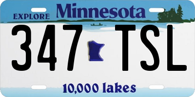 MN license plate 347TSL