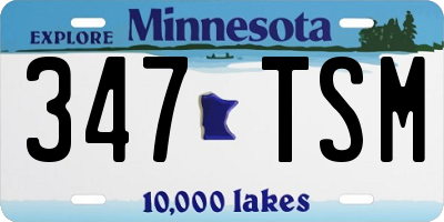 MN license plate 347TSM