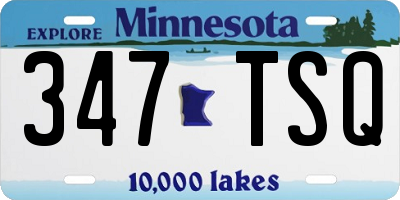 MN license plate 347TSQ