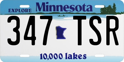 MN license plate 347TSR