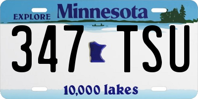 MN license plate 347TSU
