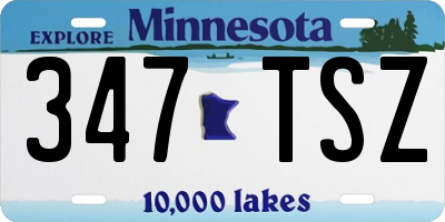 MN license plate 347TSZ