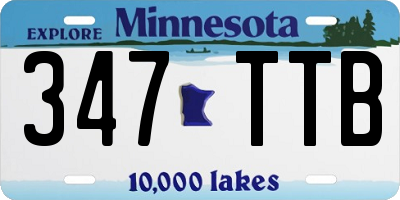 MN license plate 347TTB
