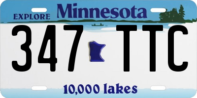 MN license plate 347TTC