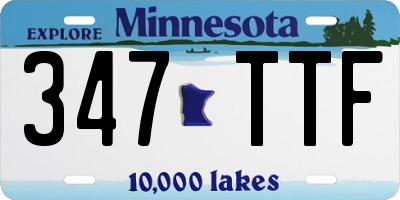 MN license plate 347TTF