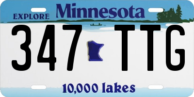 MN license plate 347TTG