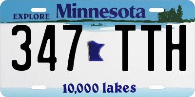 MN license plate 347TTH