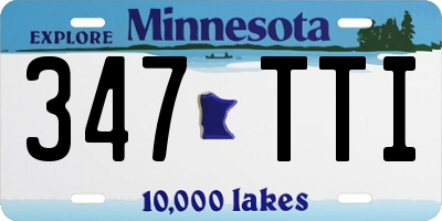 MN license plate 347TTI