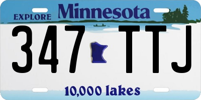 MN license plate 347TTJ