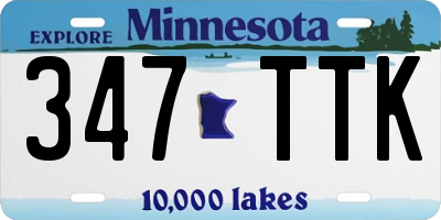 MN license plate 347TTK