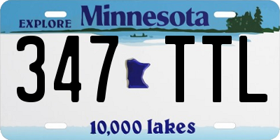 MN license plate 347TTL