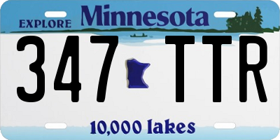 MN license plate 347TTR