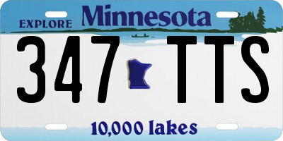 MN license plate 347TTS