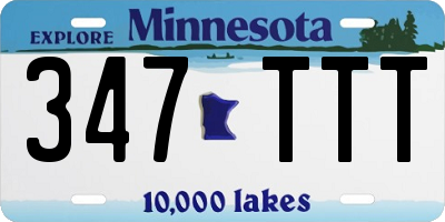 MN license plate 347TTT