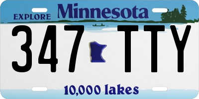 MN license plate 347TTY