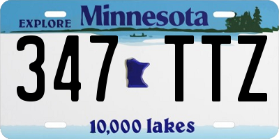 MN license plate 347TTZ