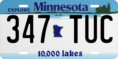 MN license plate 347TUC