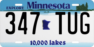 MN license plate 347TUG