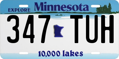 MN license plate 347TUH