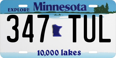 MN license plate 347TUL