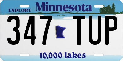 MN license plate 347TUP
